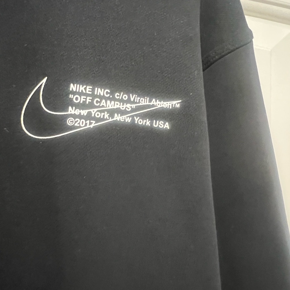 Nike x Off-White “Insert Ideas Here” Off Campus Hoodie Black Size M Virgil Abloh - Picture 3 of 7